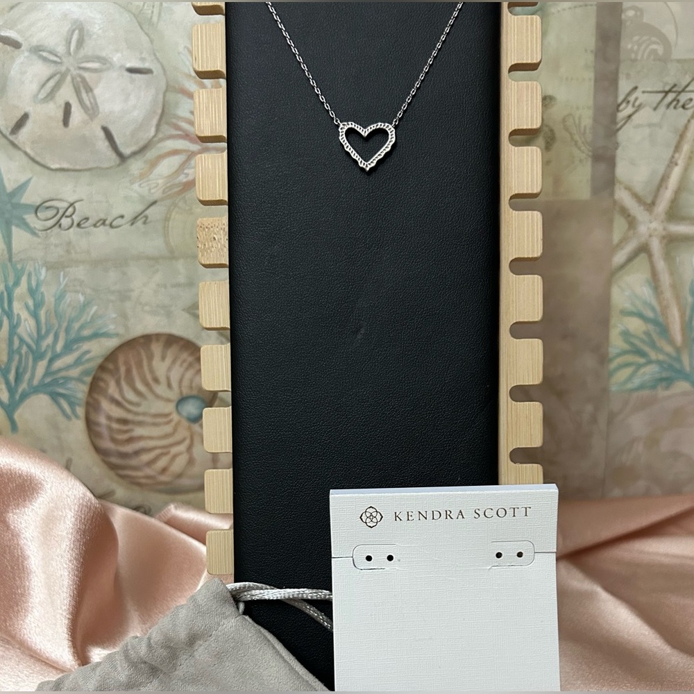 Kendra Scott Ari Silver Open Heart Necklace